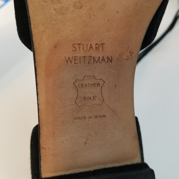 Stuart Weitzman 5.5 Gilligan Suede Lace Up Flats - Picture 10 of 12